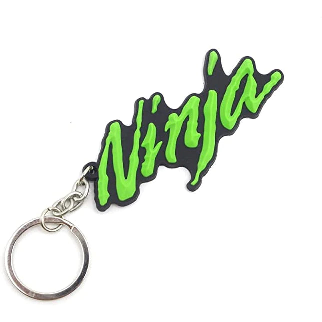 KawasakiNinjaLogoKeychainKeyRingRubberBikeMotorcycleHandlebarSafe_GreenRed_10