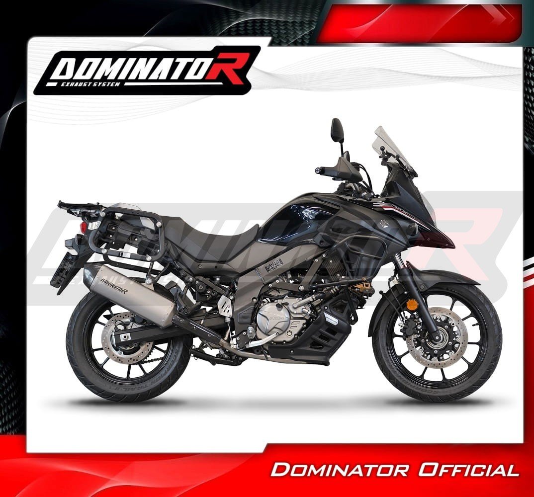 Suzuki-DL-650-V-Strom-2017—2022-EXHAUST-Muffler-Auspuff-Sportauspuff-Silencer-Echappement-Silencieux-Scarico-Scarichi-Escape-Wydech-Tlumik-HP7-Titanium-tytan-Dominator-Exhaust-System-3