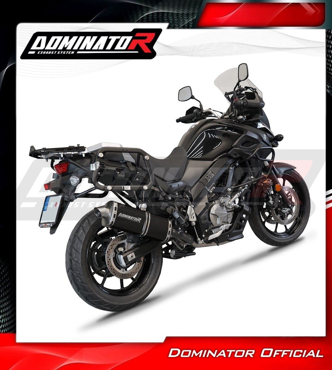 Suzuki-DL-650-V-Strom-2017—2022-EXHAUST-Muffler-Auspuff-Sportauspuff-Silencer-Echappement-Silencieux-Scarico-Scarichi-Escape-Wydech-Tlumik-P7-BLACK-Dominator-Exhaust-System-2